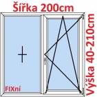 Dvoukdl Okna FIX + OS - ka 200cm